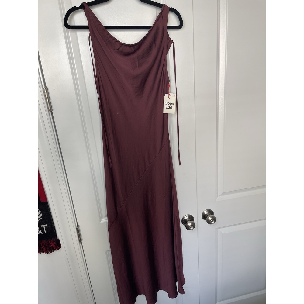 NWT Open Edit Burgundy‎ Tannnin Dress Size Small